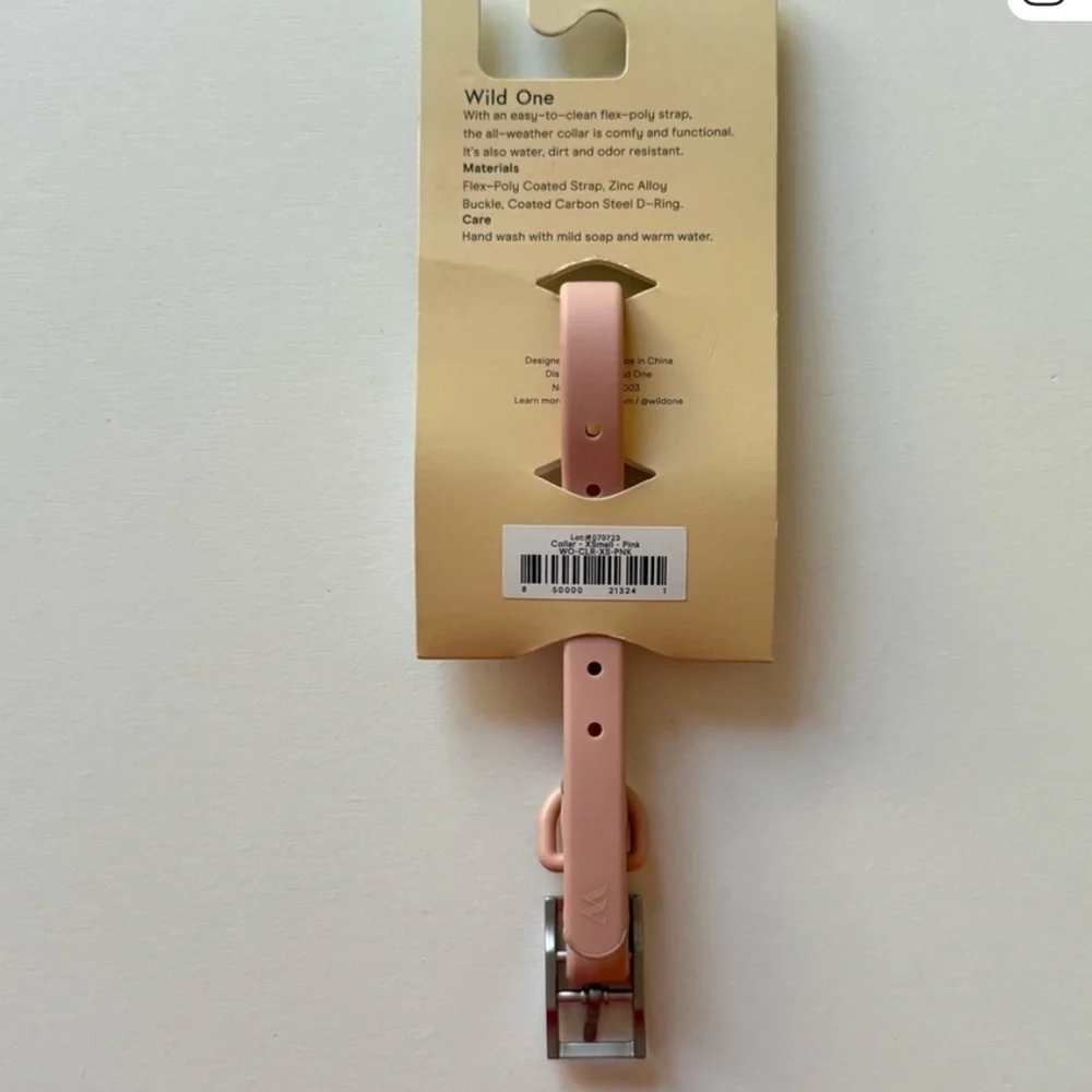 Wild One Collar in Blush XS NEW $38 EXTRA SMALL 7”-10